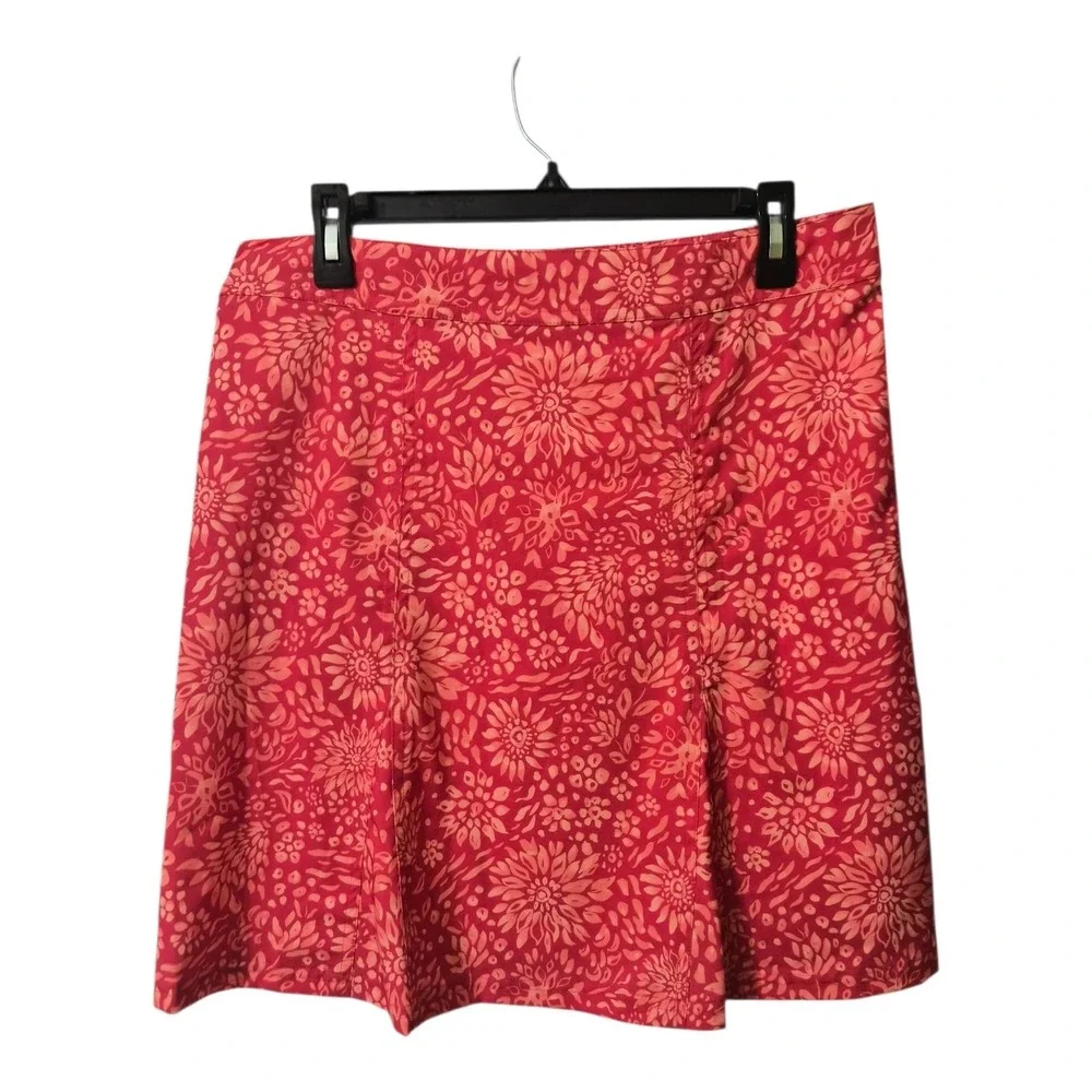 RipSkirt Hawaii Wrap Skirt Red Floral Print Wrap Easy Ope Travel Beach Size M - Picture 3 of 6